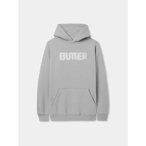 Худи Butter Goods Puff Rounded Logo, размер L, серый