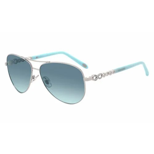 Солнцезащитные очки Tiffany, серебряный, бесцветный