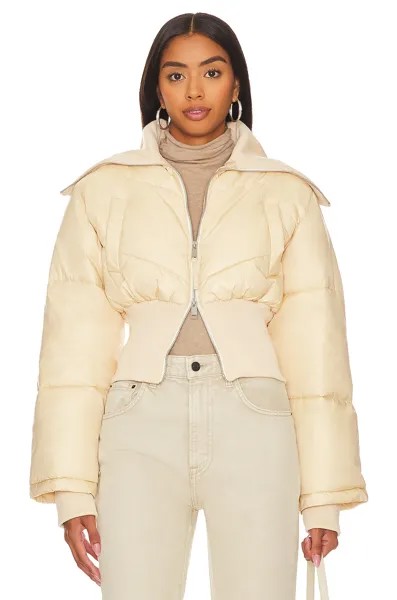 Пуховик L'Academie Rylee Cropped Puffer, цвет Taupe