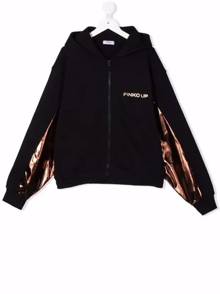 Pinko Kids худи с эффектом металлик