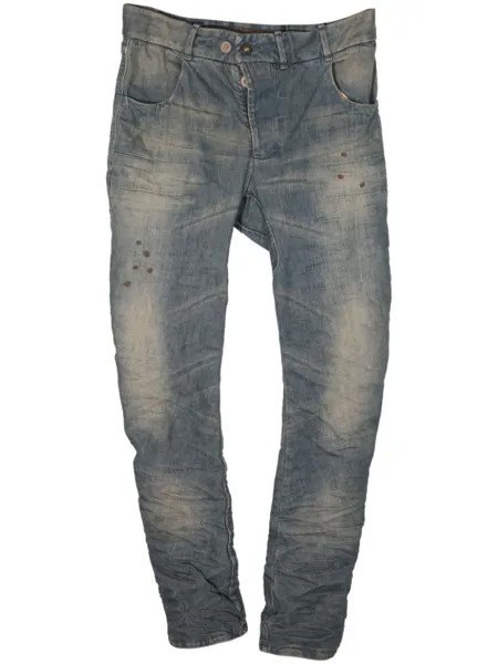 Boris Bidjan Saberi джинсы slim fit средней посадки, синий