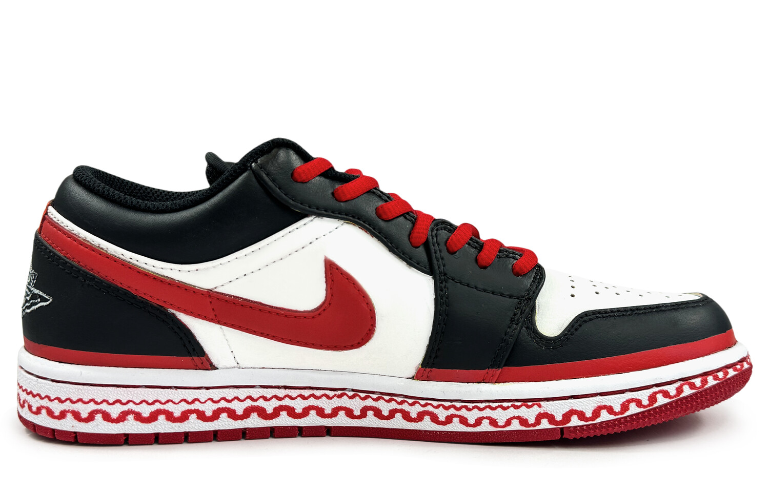 Кроссовки Air Jordan 1 Vintage Basketball Shoes Men Low-top Black/white, красный