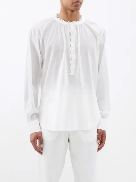Рубашка-туника marcelo из хлопковой вуали Nili Lotan, белый