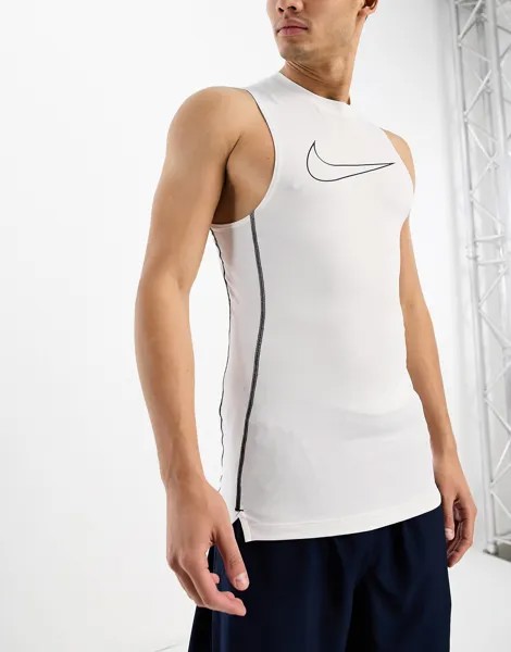 Белая майка Nike Training Pro Dri-Fit