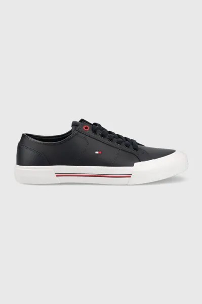 Кожаные кроссовки CORE CORPORATE VULC LEATHER Tommy Hilfiger, темно-синий