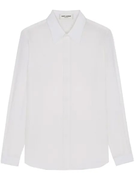Рубашка с длинными рукавами Saint Laurent, белый