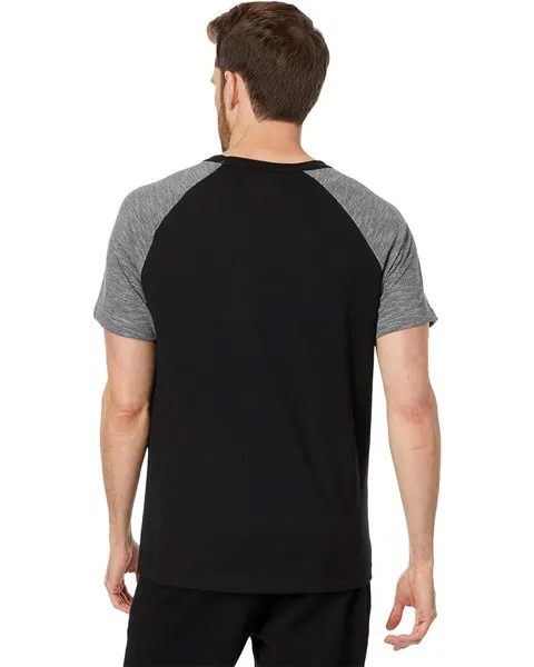 Футболка Champion Raglan Stripe Tee, цвет Black/Black/Manhattan Mist