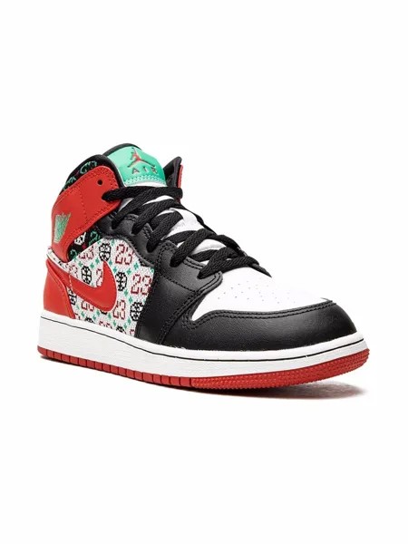 Nike Kids кроссовки Jordan 1 Mid Ugly Christmas Sweater