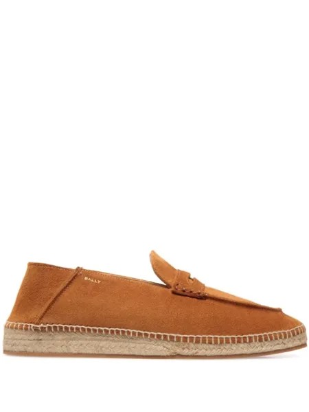 Bally замшевые эспадрильи с логотипом, коричневый