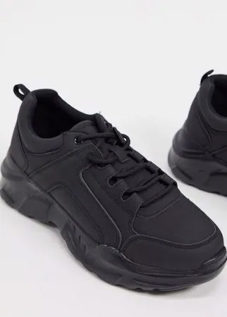 Черные кроссовки на массивной подошве Cotton On-Черный