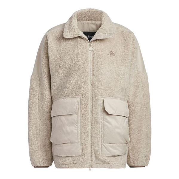 Куртка warding oversize boa полноразмерная молния куртка Adidas, белый