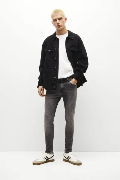 Узкие джинсы Pull&Bear, темно-серый