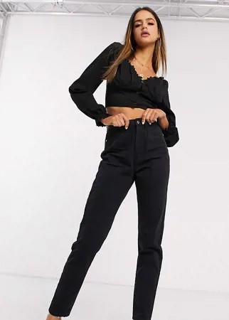 Черные джинсы в винтажном стиле с завышенной талией Missguided Tall-Черный цвет