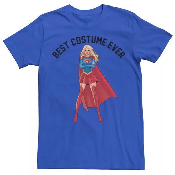 Мужская футболка DC Comics Supergirl, лучший костюм всех времен, текстовый постер и графическая футболка Licensed Character