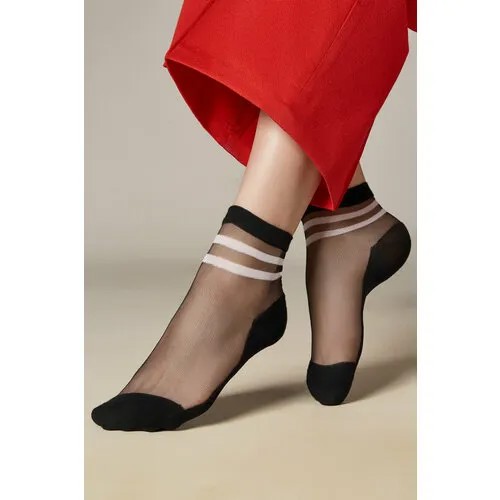 Женские носки Mersada, размер 35/39, черный, белый