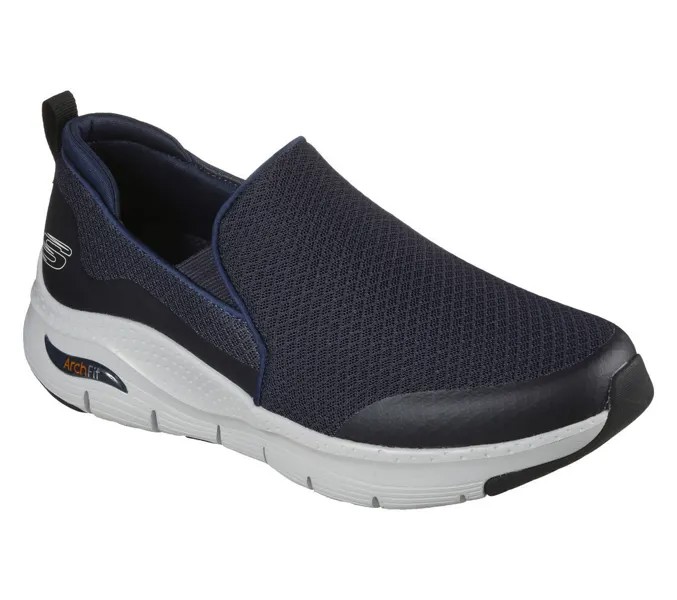 Skechers Arch Fit Navy Banlin Мужские прогулочные туфли из пены с эффектом памяти Спортивные слипоны 232043