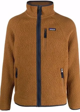 Patagonia logo-patch zip-up fleece