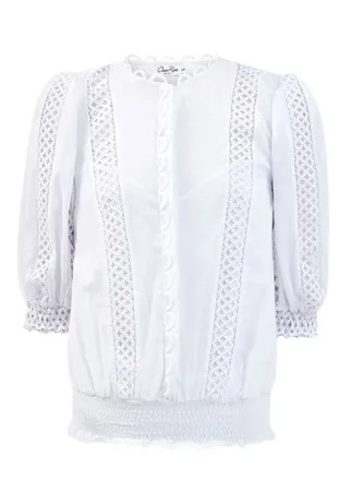Легкая блуза Estela с ажурной вышивкой в тон