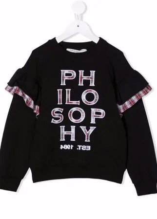 Philosophy Di Lorenzo Serafini Kids толстовка с оборками и логотипом