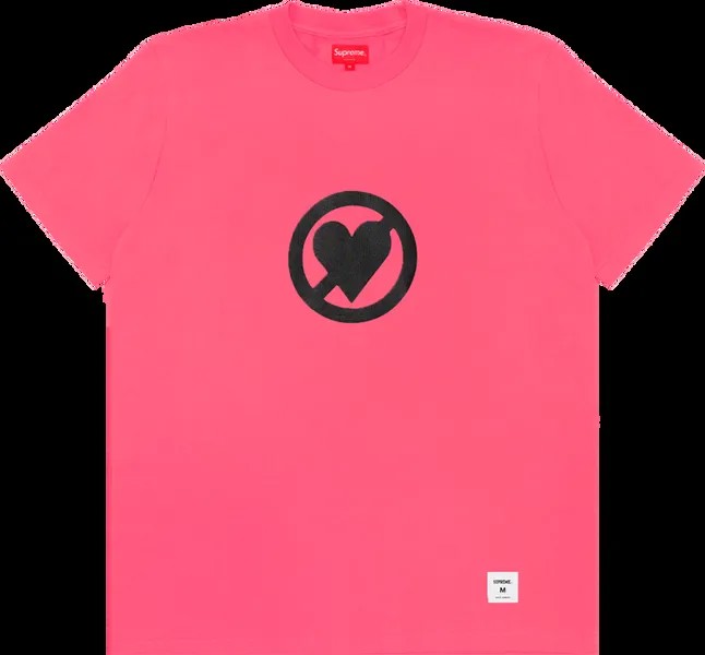 Футболка Supreme No Love Short-Sleeve Top 'Pink', розовый