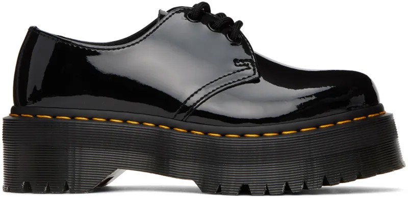 Черные оксфорды 1461 на платформе Quad Dr. Martens