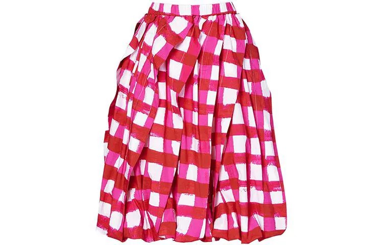 Marni Marni Co-Branding Повседневная длинная юбка женская фуксия Uniqlo