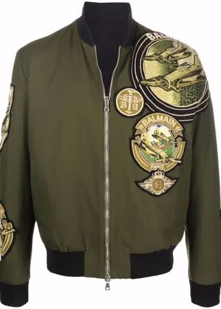 Balmain бомбер с нашивками