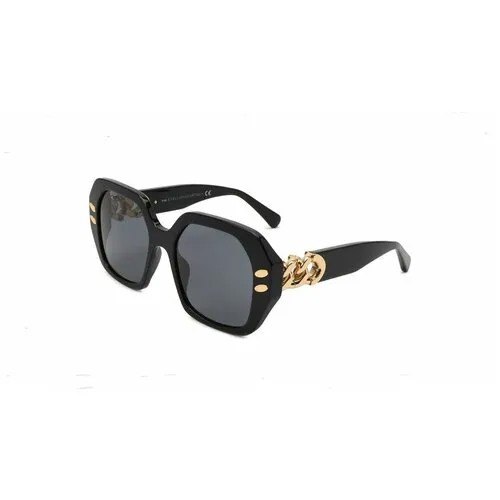 Солнцезащитные очки Stella McCartney, шестиугольные, с защитой от УФ, для женщин, черный