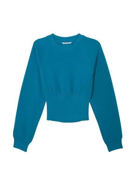 Свитшот Victoria's Secret Cotton Fleece Corset Crewneck, бирюзовый