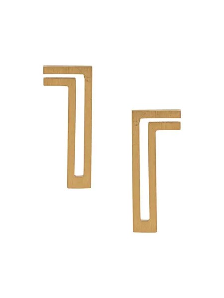Hsu Jewellery серьги в форме буквы L