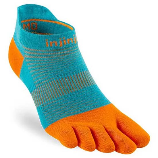 Носки Injinji Run Lightweight No-Show, оранжевый