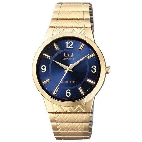 Наручные часы Q&Q QA86-005, золотой, синий