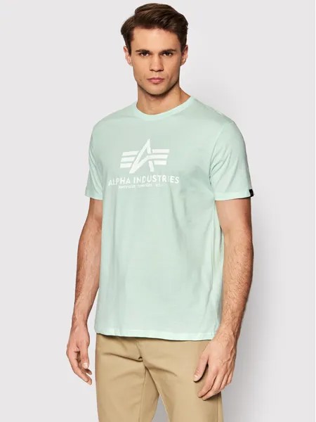 Футболка стандартного кроя Alpha Industries, зеленый