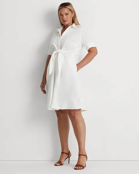 Платье-рубашка большого размера с расклешенной юбкой Ralph Lauren