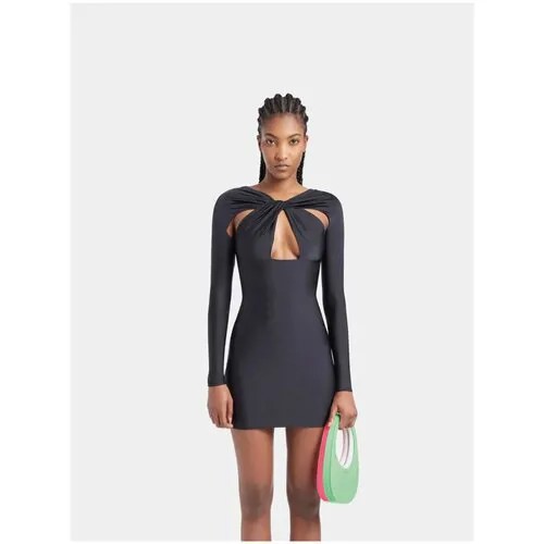 Женское платье Coperni Twisted Cut-Out Jersey Dress, черный, M