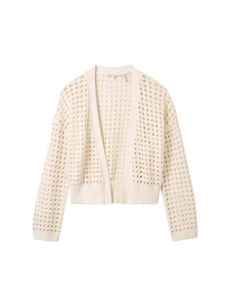 Толстовка TOM TAILOR Denim Strickjacke, цвет Gardenia White