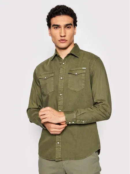 Рубашка узкого кроя Jack&Jones, зеленый