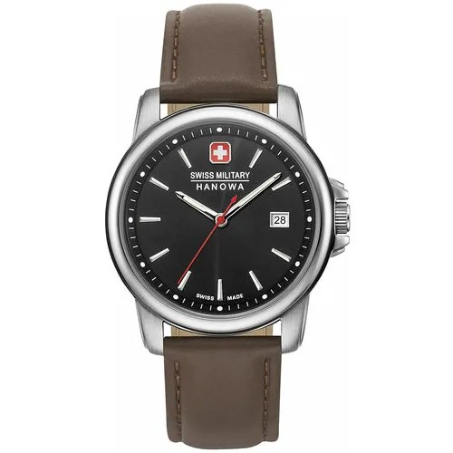 Часы швейцарские наручные мужские кварцевые на ремне Swiss Military Hanowa 06-4230.7.04.007