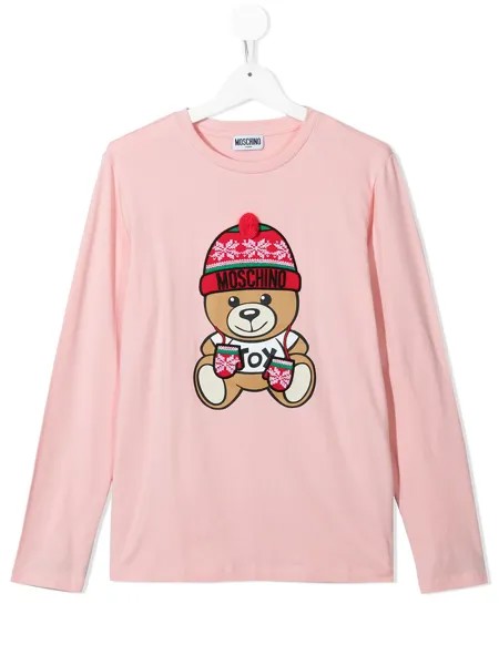 Moschino Kids футболка с принтом Teddy Bear