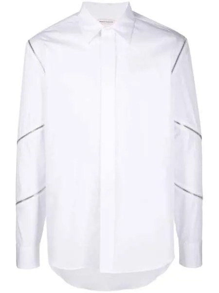 Alexander McQueen рубашка с длинными рукавами и молнией
