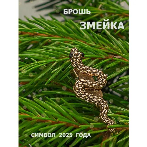 Брошь, стразы, бронза