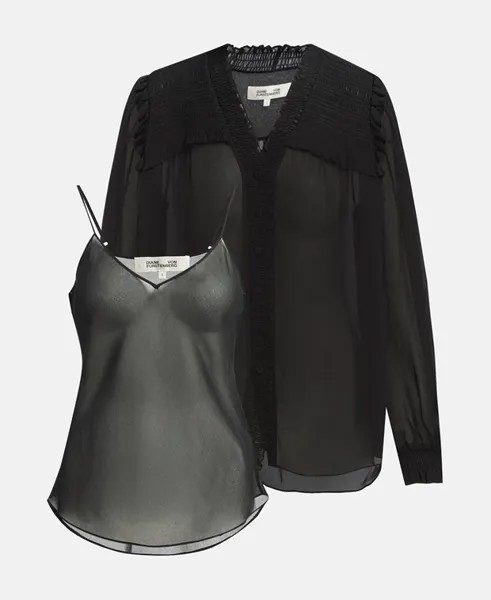 Блузка для отдыха Diane von Furstenberg, черный