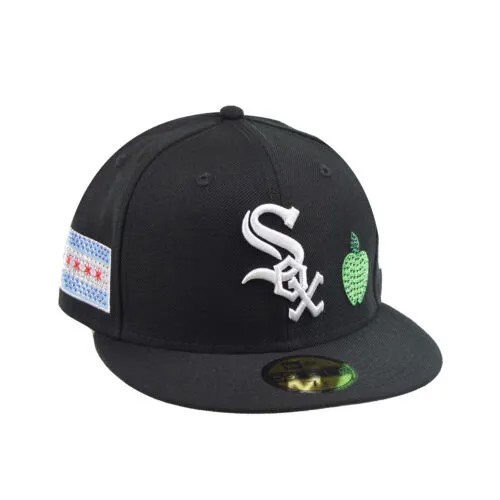 Кепка New Era Chicago White Sox Crystal Icons/Chicago Flag 59Fifty, черная
