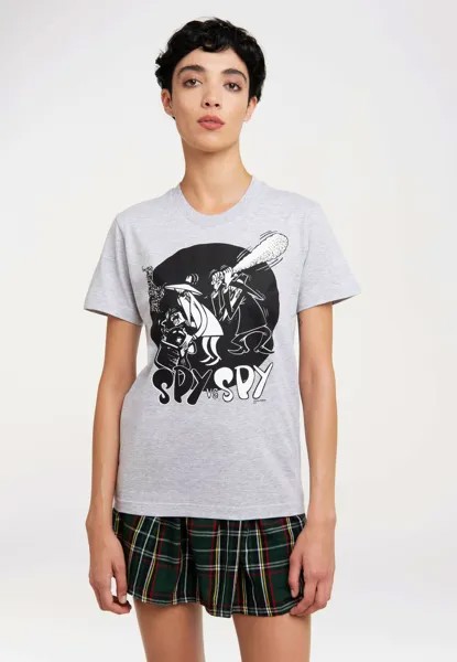 Футболка с принтом SPY VS SPY LOGOSHIRT, цвет grau meliert