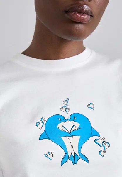 Футболка с принтом In Deep Waters Unisex Carne Bollente, белая