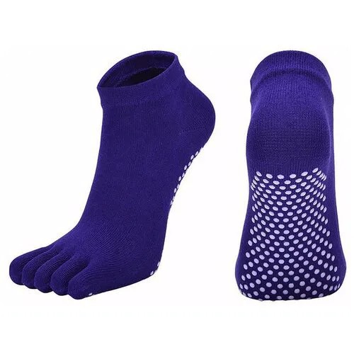 Носки для йоги Yoga Socks с раздельными пальцами нескользящие, размер 35-42