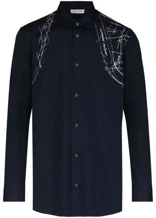 Alexander McQueen рубашка с длинными рукавами и принтом