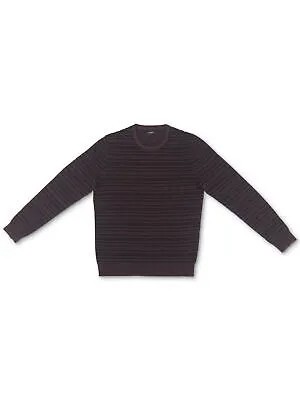 ALFANI Мужской бордовый полосатый классический хлопковый пуловер свитер XL