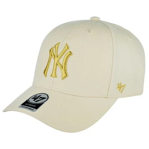 Бейсболка 47 BRAND арт. B-MTLCS17WBP New York Yankees MLB (кремовый / золотой), размер: UNI