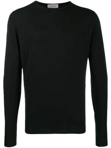 John Smedley свитер Lundy с круглым вырезом, черный